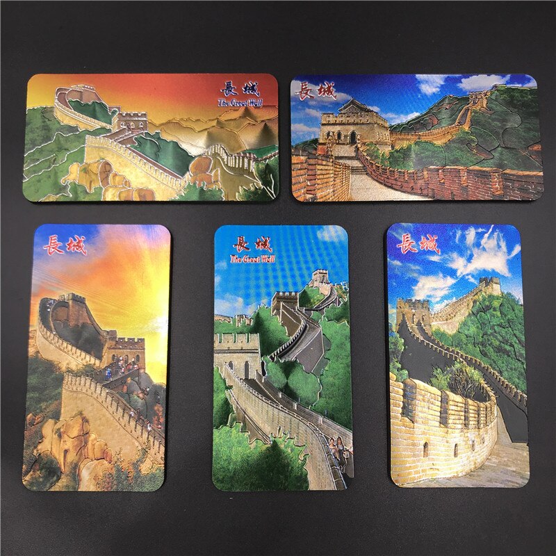 Chinese Dynasty Emperor Fridge Magnets Gold Foil Magnetic Refrigerator Paste Beijing Great Wall Peking Opera Character