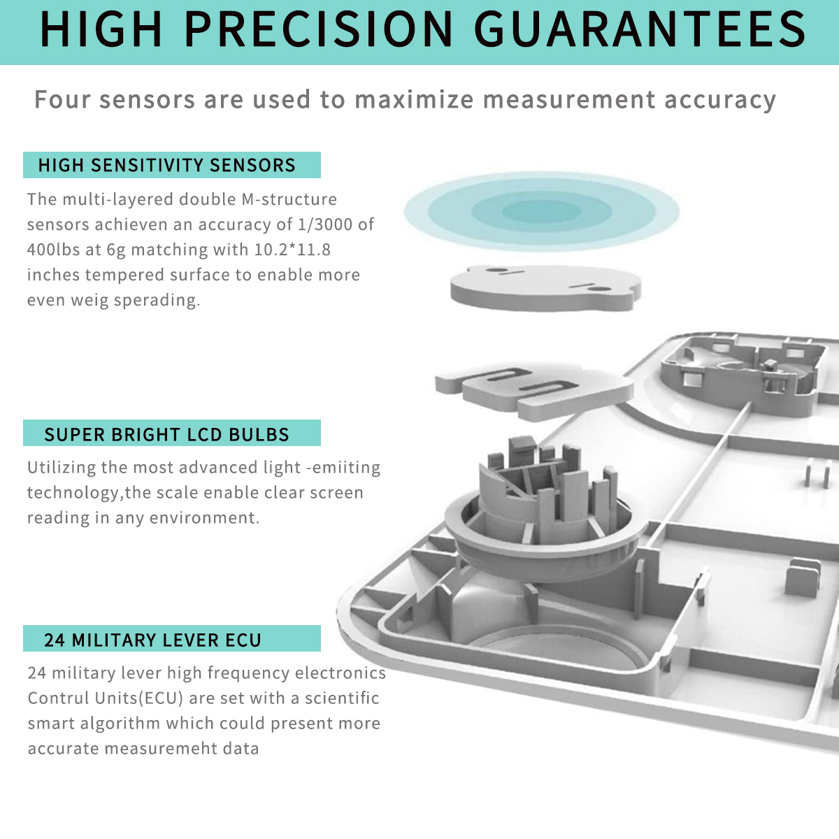 Smart Digital Scale Body Weight Bathroom Bluetooth Scale Floor Electronic Scale With App Pole Piece 18 Data Balance Body Healthy