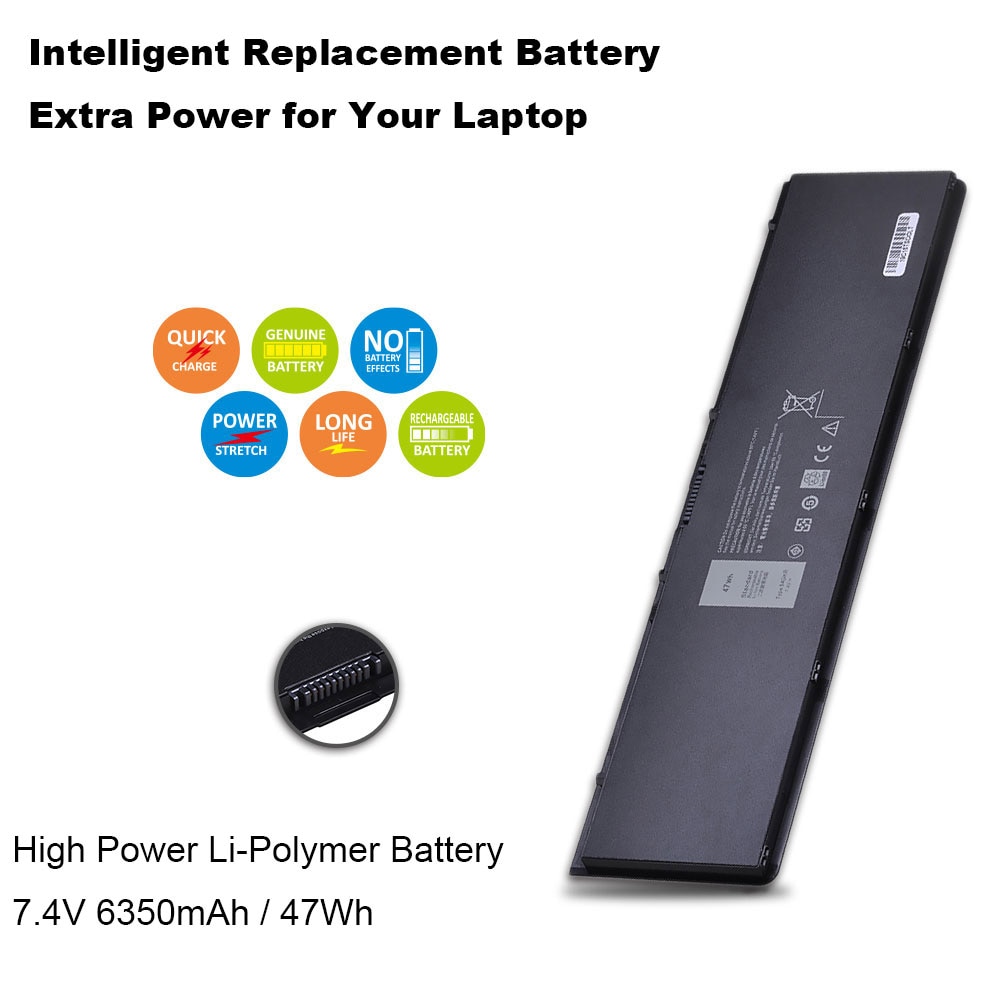 7.4v 47wh 6350 mah  e7440 laptop batteri til dell latitude  e7420 e7440 e7450 v8 xn 3 g95 j 5 34 gkr 0909 h 5 0 g 95 j 5 5 k 1gw batteri