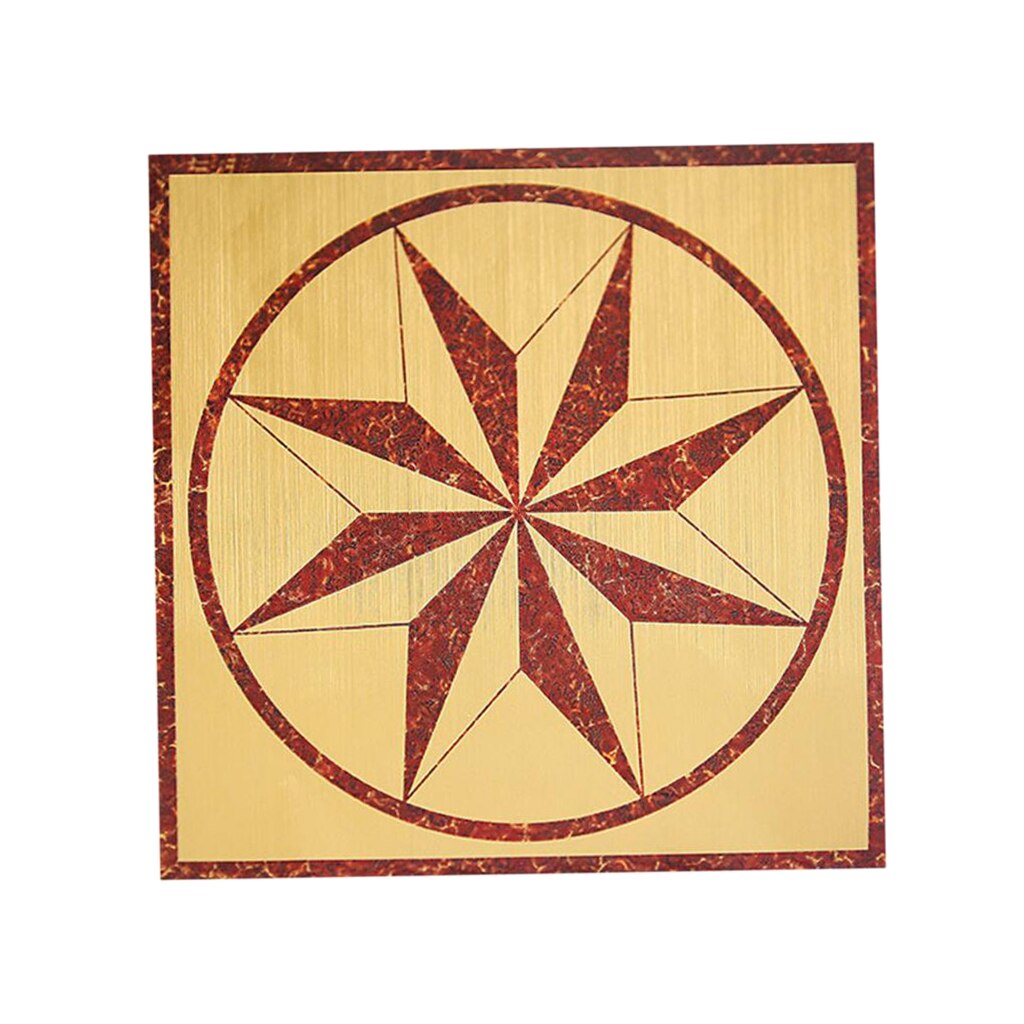 Removable Self Adhesive Floor Stickers PVC Brushed Gold