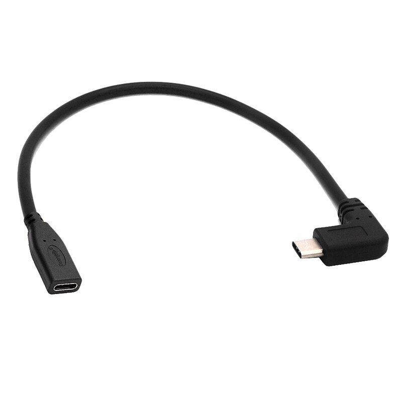 1 Meter Type-C Usb 3.1 Male Naar USB-C Vrouwelijke 90 Graden Kabel Extension Data Cable Cord