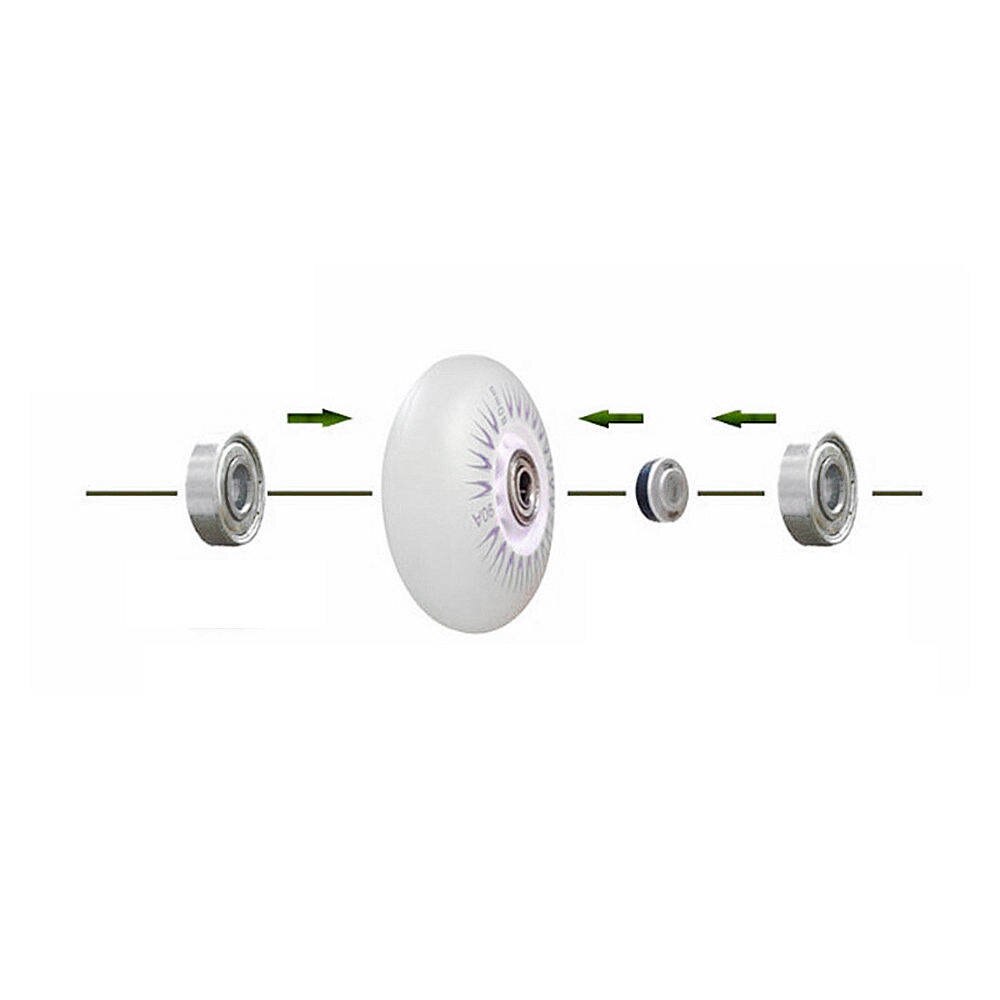 2 stk udendørs led lys inline glidende flash pu rullhjul 80mm inline skating blinkende hjul rollerblade holdbar