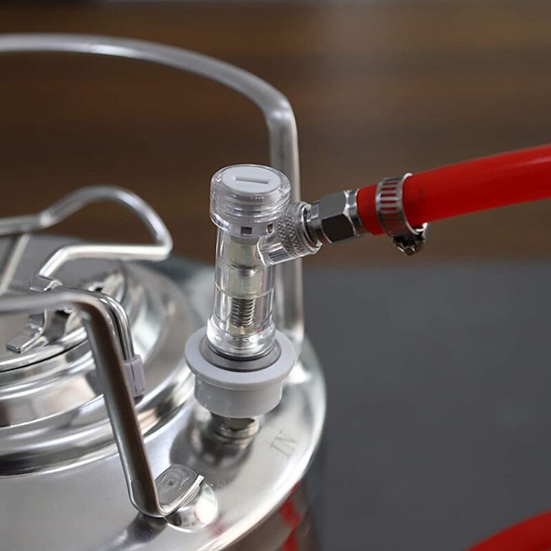 Check Valve Ball Lock Gas Connector Ball Lock Liquid Disconnect Swivel Nuts and Keg Post Adapter for Beer Home Brewing