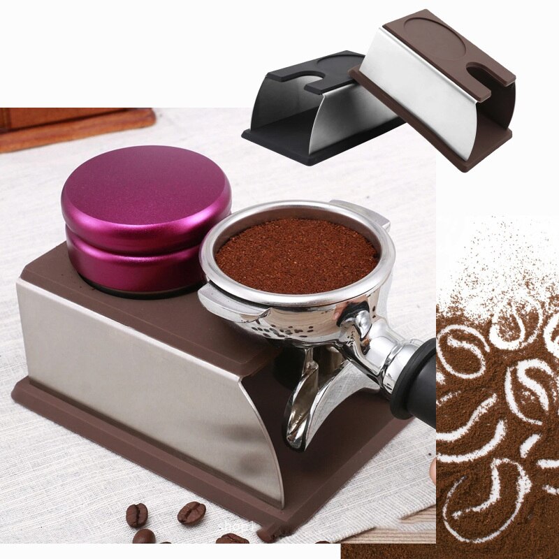 Espresso Koffie Temper Stand Rvs Aanstampen Stand Voor Koffie Machine En Koffie Sabotage Opslag Base Met Siliconen Mat