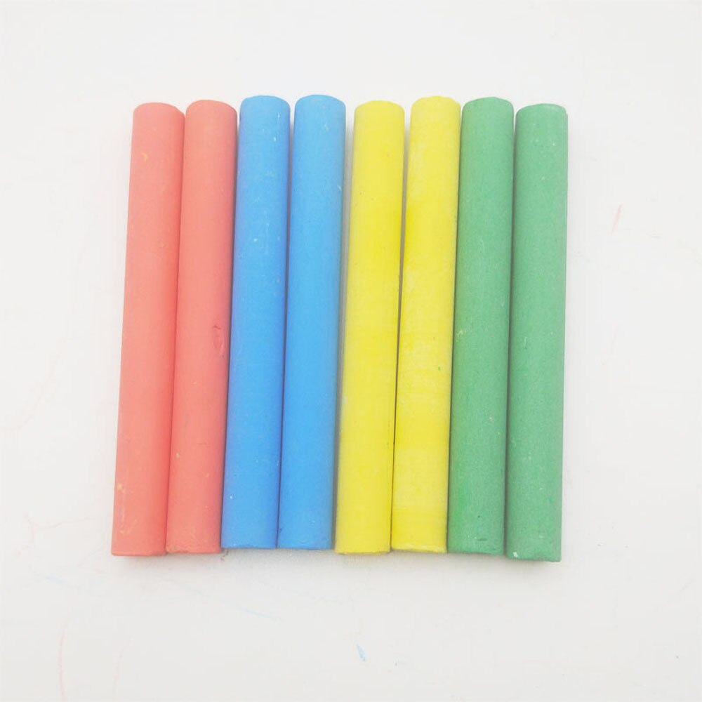 12 Sticks Coloured Chalk Sticks Blackboard Pavement Kids Childrens Art Craft Colour