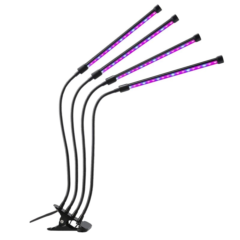 Led-plantenlamp 30 meter afstandsbediening vierkoppige plantengroeilamp usb binnenbloem vetplant clip groeilamp