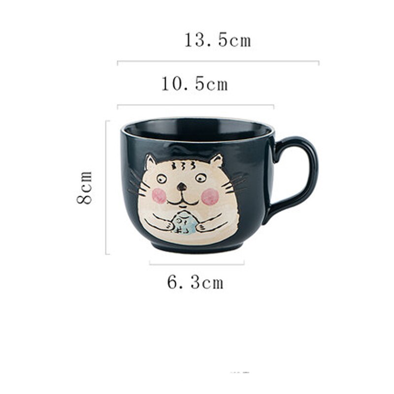 Taza y plato para desayuno de avena, juego de microondas de cerámica para el hogar, tazón de cereales y leche de gran capacidad: Borgoña