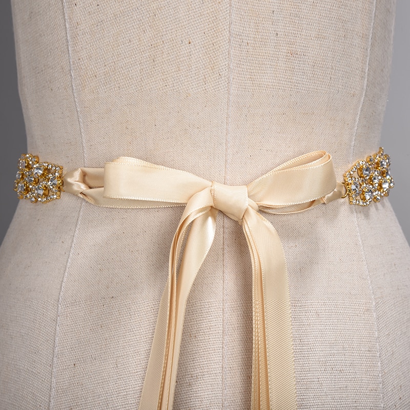 slim fit dress slacks Gold and Opal Rhinestone Bridal Belt | Millieicaro main image 1