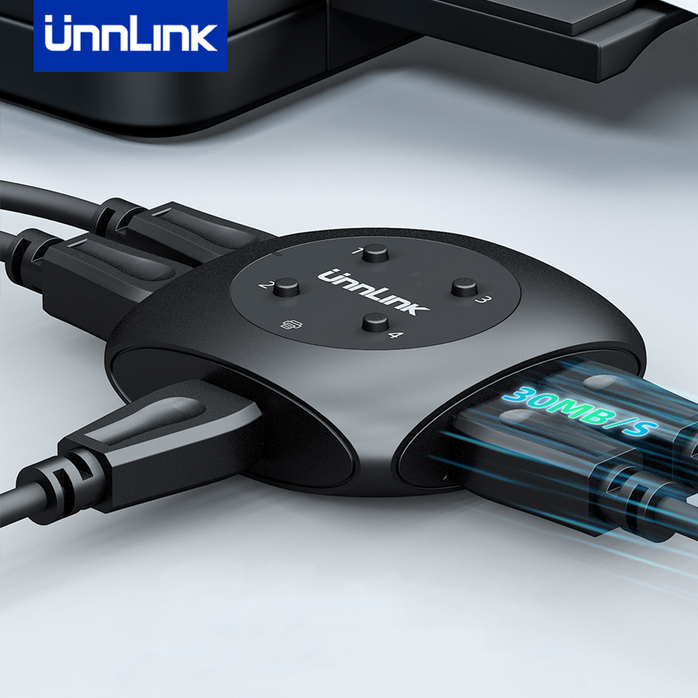 Unnlink USB Switch 4 Computers Sharing 1 Printer Hotkey Selector