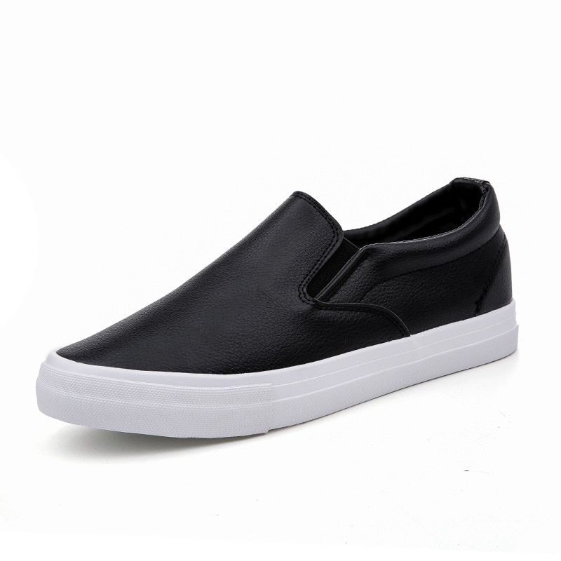 Forår og efterår hvide fritidssko til mænd sneakers loafers herresko street cool fodtøj lejligheder mandesko  u9-08