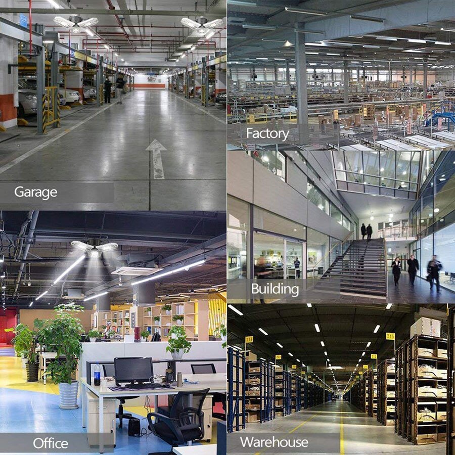 Hoge Intensiteit E27 60W 6000LM Led Vervormbare Lamp Garage Licht AC170-265V Led Mijnbouw Lampen Voor Garage/Zolder/ kelder/Home