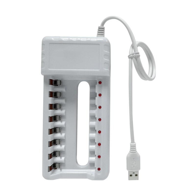 PHOMAX Universal USB Output Battery Charger 8 Slot Adapter For AA/AAA Battery Rechargeable smart Charge Battery Charging Tools: 8 Slot