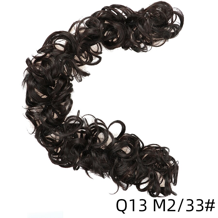 Elastic Rubber Band Curly Chignon Updo Cover Hair Bun Chignon Hair Synthetic Hairpiece Twining Ponytail Hair Extensions: Q13-M2 33