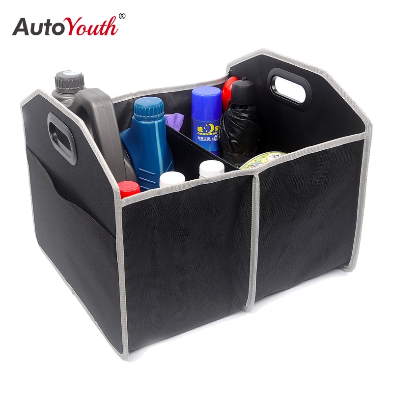 Car Trunk Storage Organizer Foldable High Capacity Storage Box For Universal Cars
