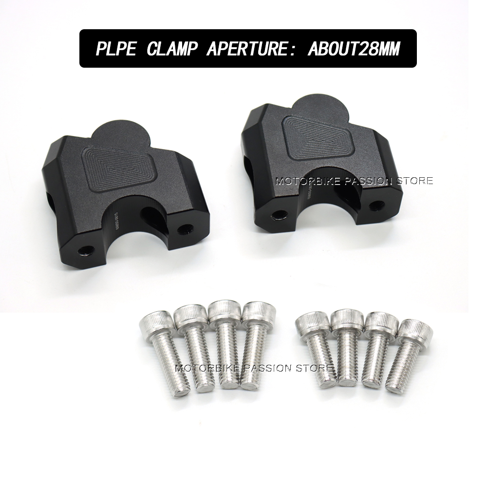 Motorrad Lenker Riser Bar Montieren Griff Erhöhung Clamp Pit Motorrad Zubehör Für QJ Motor SRT 900 SX 900 sx 900SX: WEISS