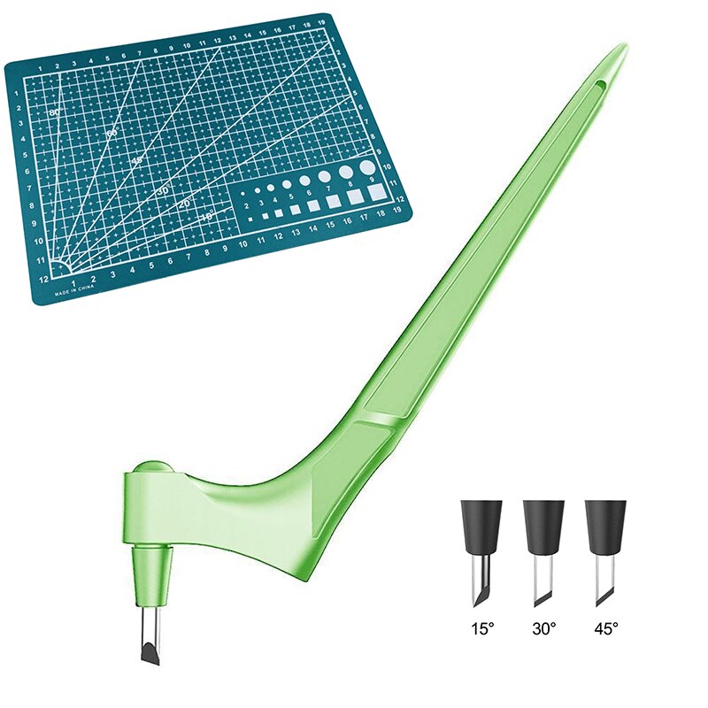 360 stopni obrotowy nóż introligatorski narzędzia robić obróbki drewna narzędzia tnące nóż robić rzeźbienia ostrze gilotyna robić papieru rękodzieło rzeźba sztuka DIY: zielony zestaw