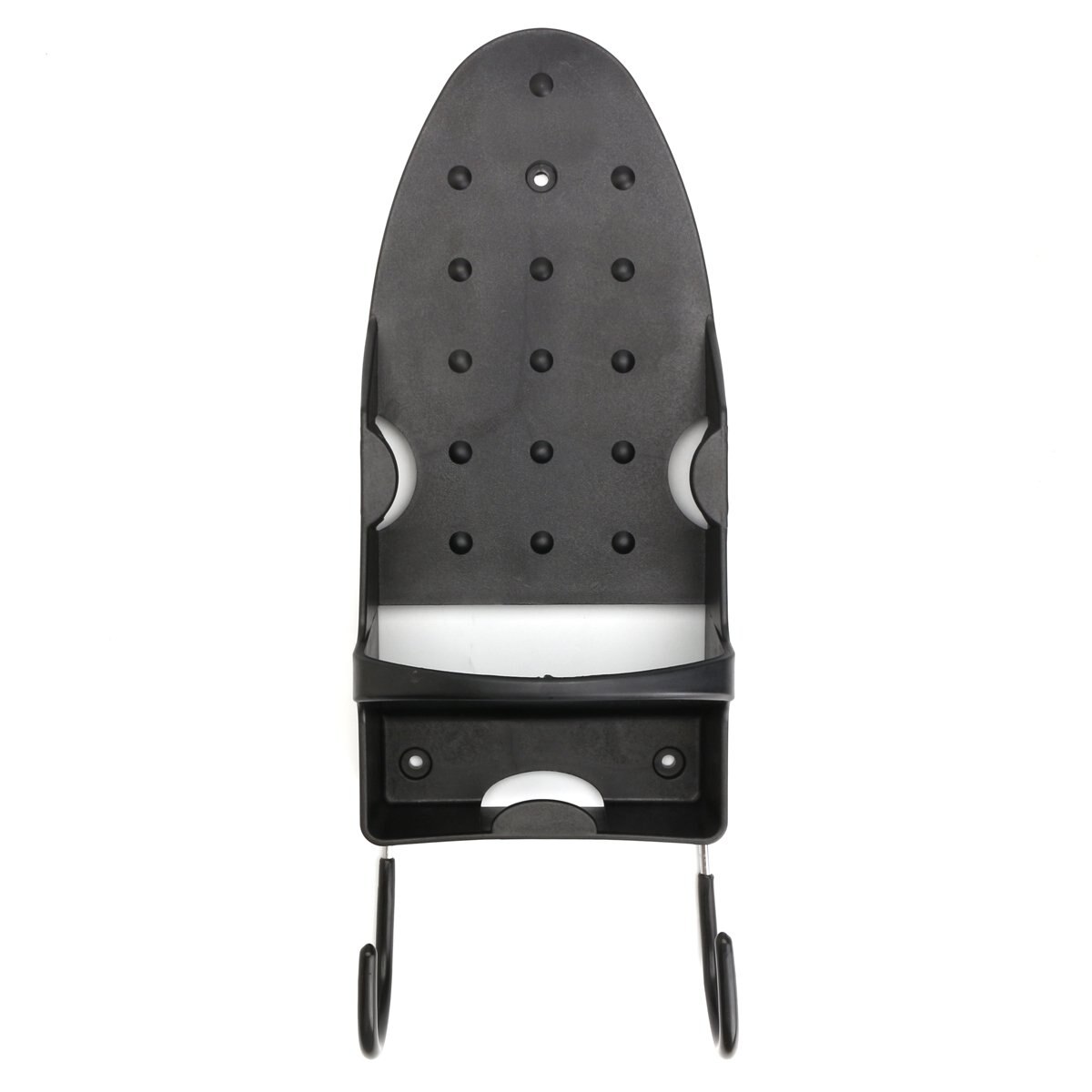 White/Black Ironing Board Storage Over The Door Hook Iron Holder Home Laundry Wall Mounted Rack Hotel: Black