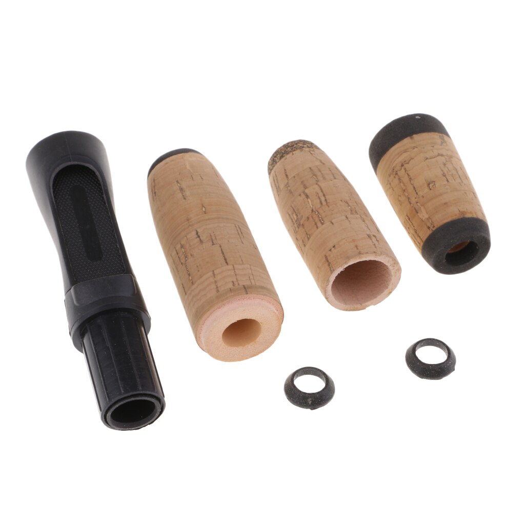 Asiento de carrete de pesca portátil, mango de caña giratoria, agarre de corcho para caña de pescar DIY, aparejos de reparación de construcción