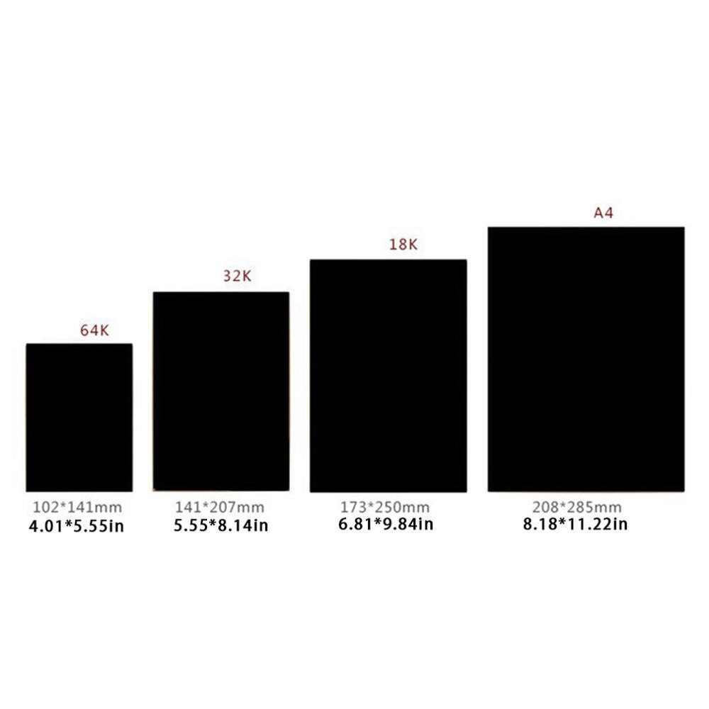 Pure Color Kraft Paper Sketchbook Schoolchildren Stationery Glue Up Draft Notebook Thick Notepad Sketchbook