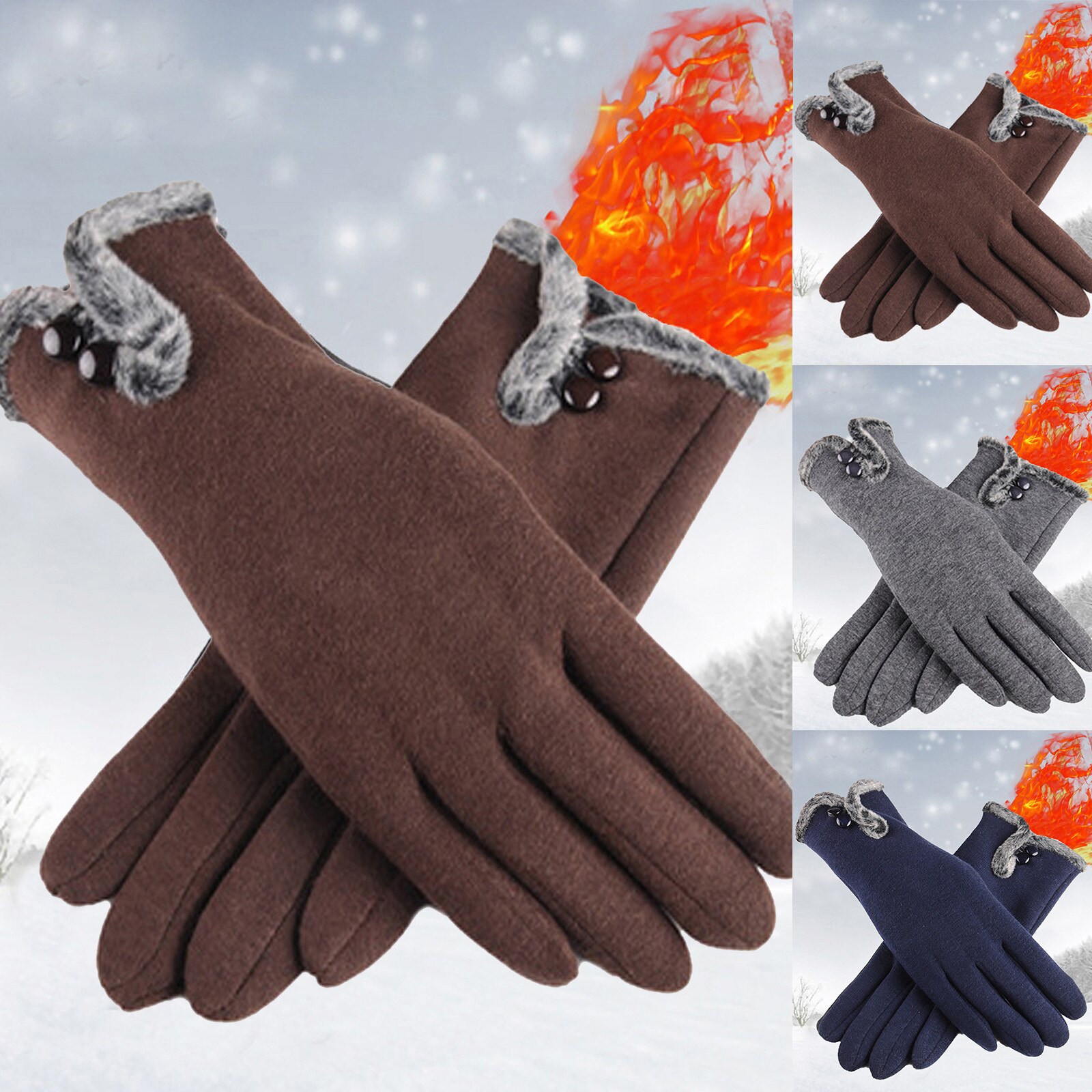 Vrouwen Winter Handschoenen T-Ouch Screen Breasted Polar Fleece Mode Vrouwen En Meisjes Winter Handschoenen