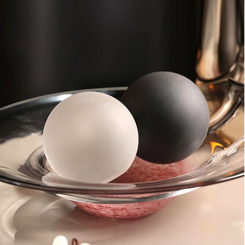 Glass Paperweight Craft Decorative Crystal Ball Sand Blasting Sphere Feng Shui Souvenir Home Decorative Collection Ornaments