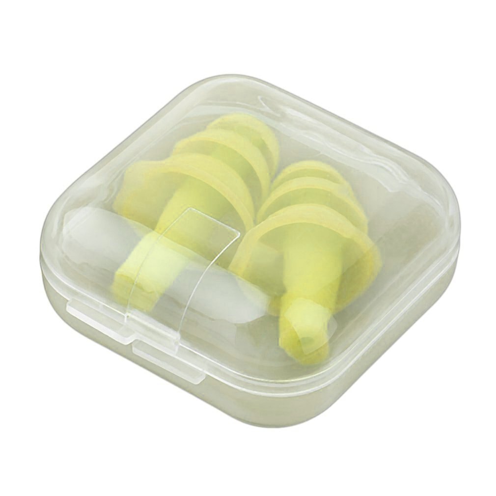Soft Silicone Ear Plugs Sound Insulation Ear Protection Earplugs Anti Noise Snoring Sleeping Plugs For Travel Noise Reduction: 4pairs yellow