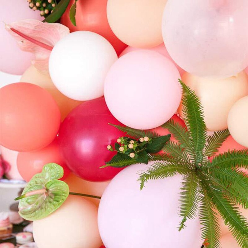 100 Stuks Wedding Birthday Baby Shower Anniversary Party Decoratie Roze Wit Latex Ballonnen Guirlande Boog Kit Confetti Ballon