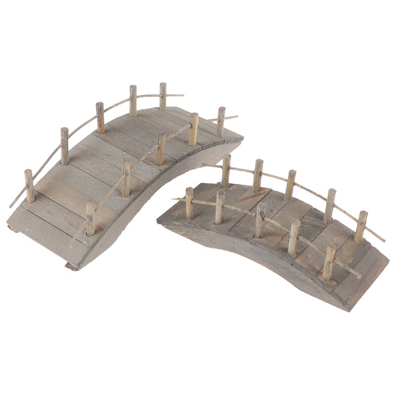 1:12 Poppenhuis Mini Houten Boogbrug Tuin Miniaturen Brug Voor Ornament Poppenhuis Home Decor Ambachtelijke Tuin Miniaturen Brug