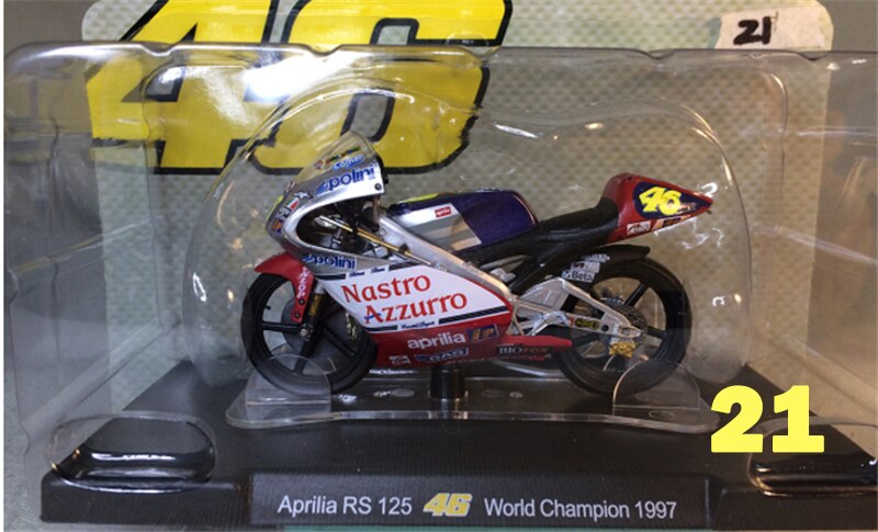 LEO 1:18 46 # Limited Collector Rossi Motorcycle Model Series Apulia Yamaha Honda Motorcycle Toys Best Birthday: 21