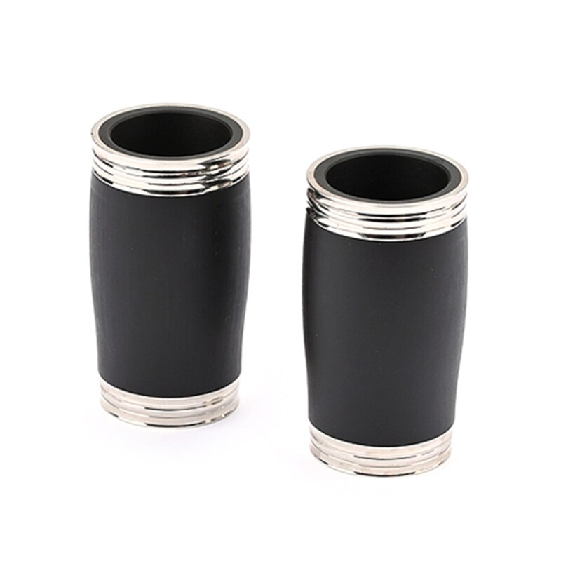 Tubes métalliques de rechange pour clarinette, 2 pièces/ensemble, pièces de rechange pour Instrument de réglage, noir: 58mm