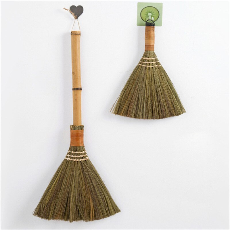 Escoba de paja para suelo de madera, escoba Manual de pelo suave para el hogar, herramientas de limpieza de suelo, sofá de escritorio, cepillo de limpieza del hogar