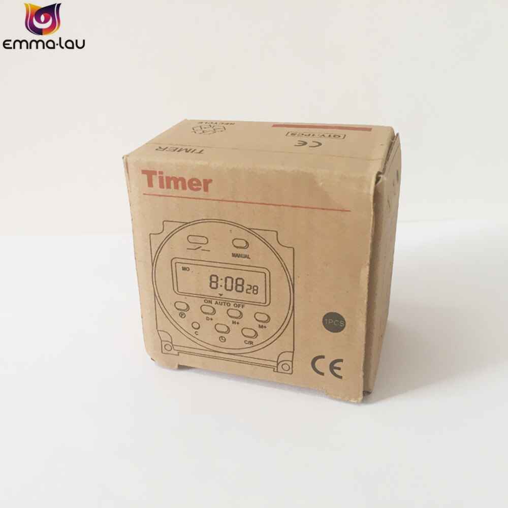 Digital LCD Electronic Daily Weekly Programmable Timer 220V 110V 24V 12V AC DC Auto On/Off Relay Time Control Switch With Case