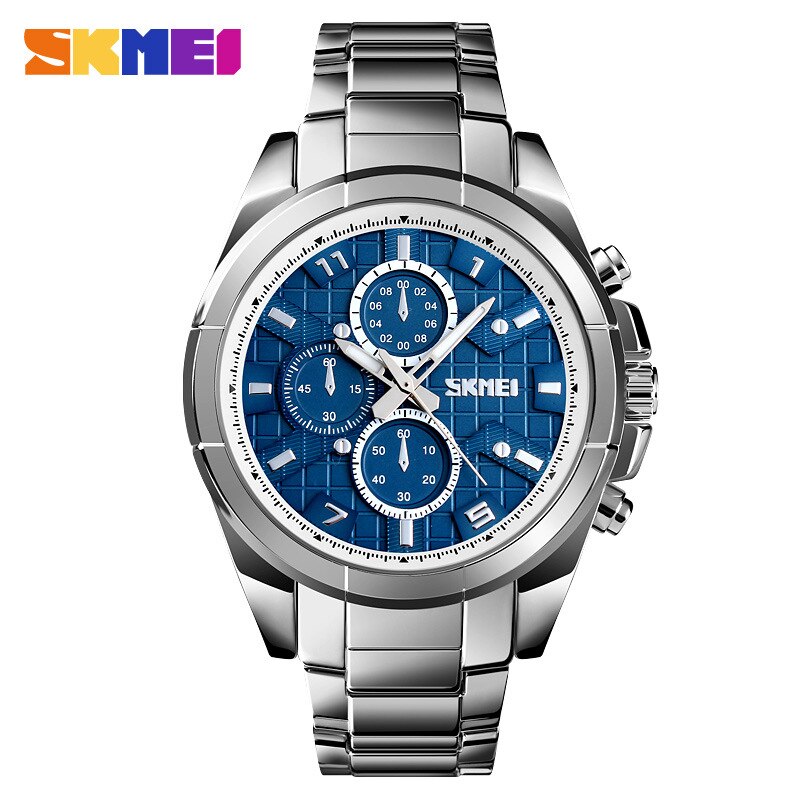 SKMEI1378 Mannen Casual Quartz Horloge Decoratieve Kleine Plaat Eenvoudige Rvs Horloge: Roze