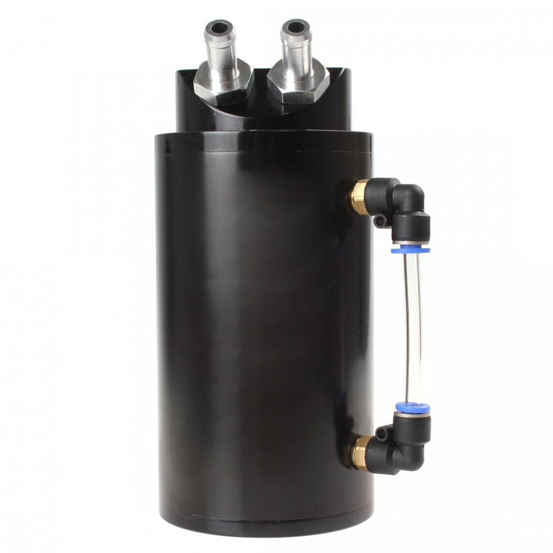 Round Billet Aluminum 750ML Racing Turbo Engine Oil Catch Reservoir Tank / Can