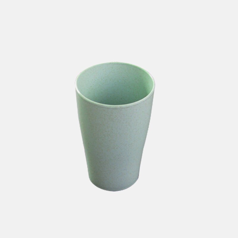 Umweltfreundliche Weizen Stroh Schüssel Tasse Platte Single Pack Getreide Schüssel Haushalt Obst Gabel Geschirr Reis Kunststoff Schüssel: B Grün