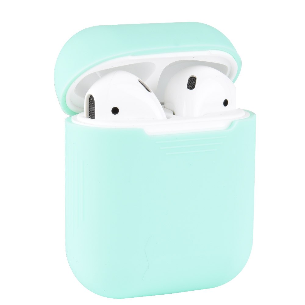 Antiurto in silicone del Trasduttore Auricolare Per Il Caso di Apple AirPods: Luce Verde