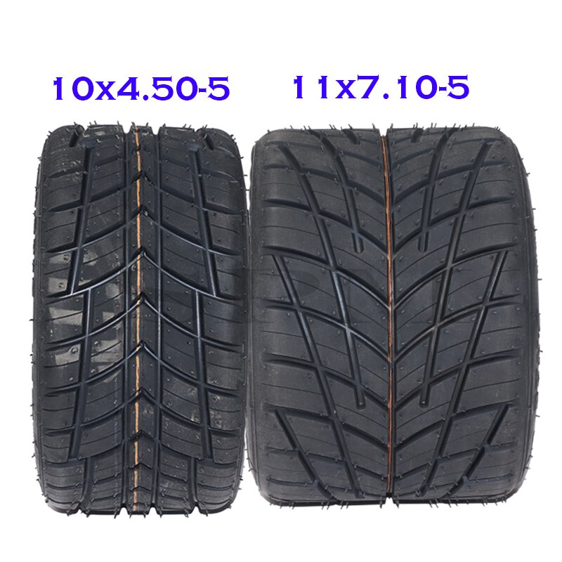 Go Kart 5 Inch Vacuum tire Front 10x4.50-5 Rear 11x7.10-5 Vacuum tires Anti-skid Rain Tires