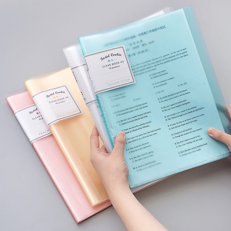 A4 multi-layer folder test paper storage school office supplies information book finishing paper files folder for documents