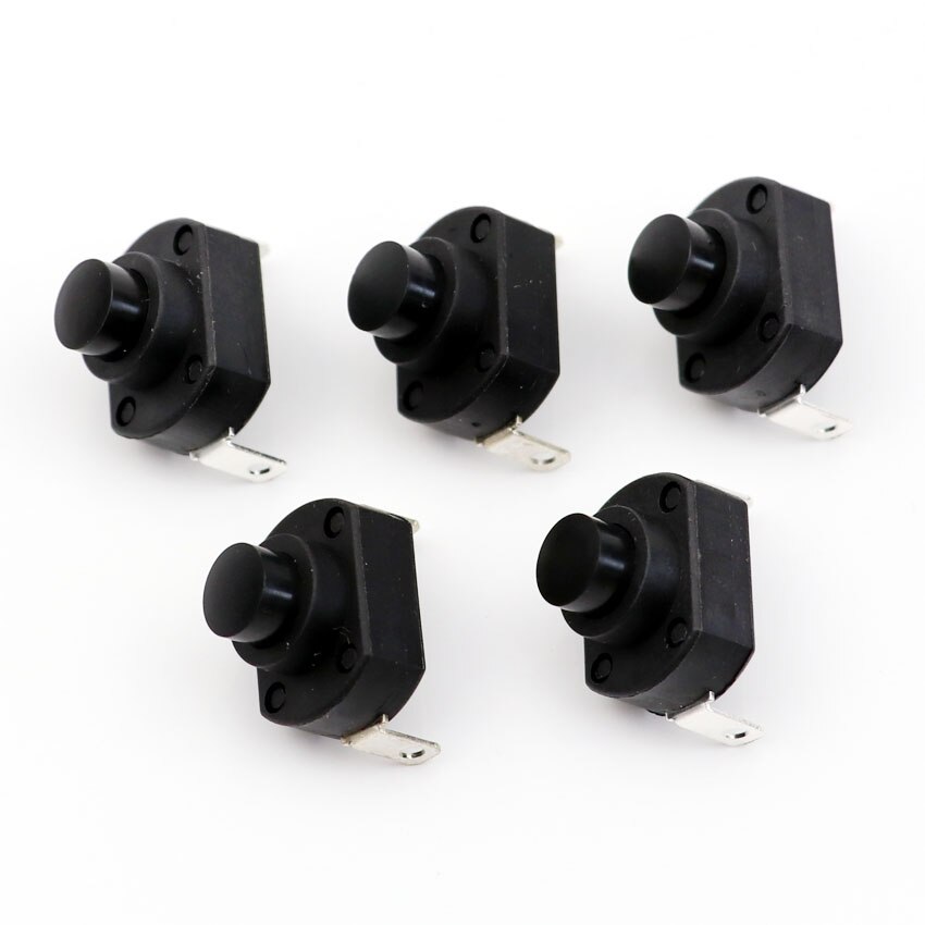 2pieces 6A Large current High power electronic flashlight switch button High temperature resistant switch 1318MC