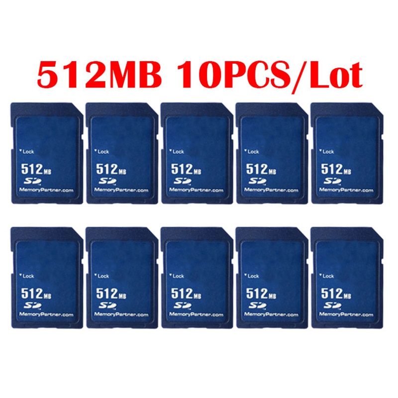 10 stks/partij Prijs Standaard Sd-kaart 256MB 512 MB 1GB 2GB SD Secure Digital Flash Geheugen card Tarjeta Carte