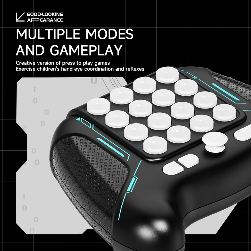 Consola de juegos de empuje rápido con luz Pop electrónica mejorada, juguetes para niños y adultos, juguete antiestrés, máquina de juego interactiva
