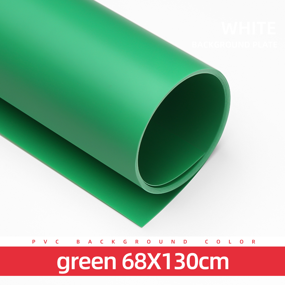 Valkoinen musta harmaa vihreä 68 x 130cm 27*51 tuuman valokuvaus taustapaperi matta pvc vinyyli saumaton tausta saumaton vedenpitävä: 68 x 130 vihreää