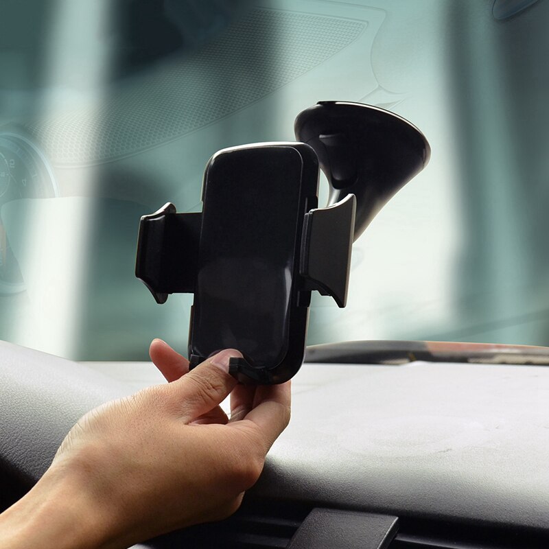 Universele auto voorruithouder voor iphone 4s 5 5s 6 7 plus galaxy met universele auto-net opbergtas elastische kofferbak stoel p