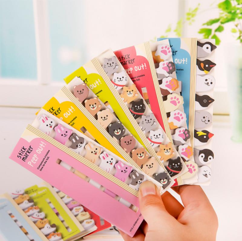 Cute Cartoon Memo Pad Cartoon Animals Musical Paper Post It Sticky Notes Writiing Pads For Girls School Stationery