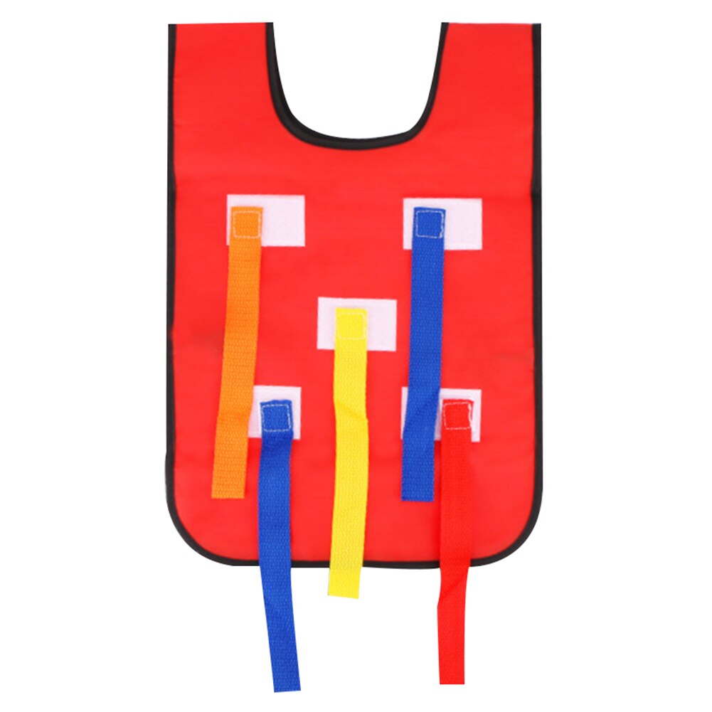 Children Kids Pull Catch Tail Toy Training Teamwork Games Educational for Outdoor Sports BM88: red Adult vest