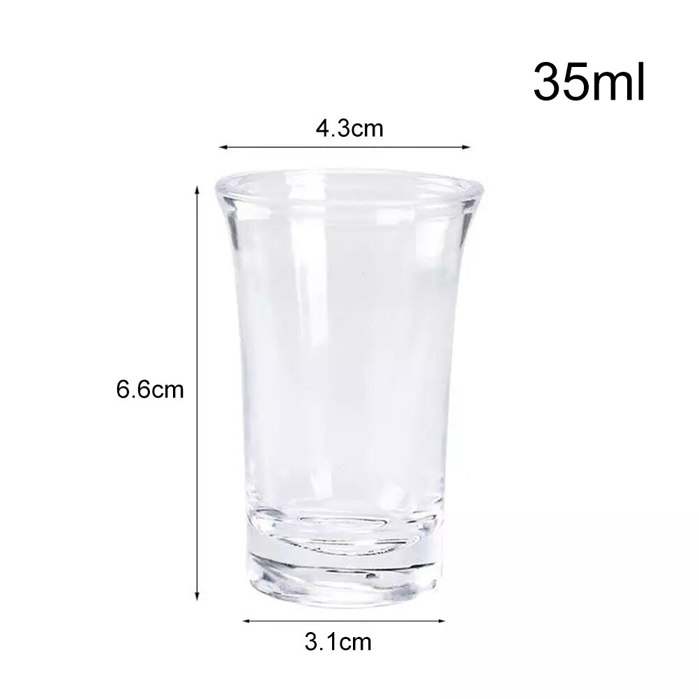 6Pcs 1.2-Ounce Shot Glass Heavy Base Shot Glass Set Party Bar Whiskey Shot Glass