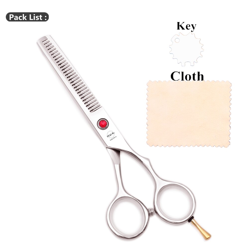 5.5" AQIABI Hair Cut Hairdressing Scissors 440C Thinning Scissors Barber Shears Hair Scissors A1013: A1013 Yin T 55N