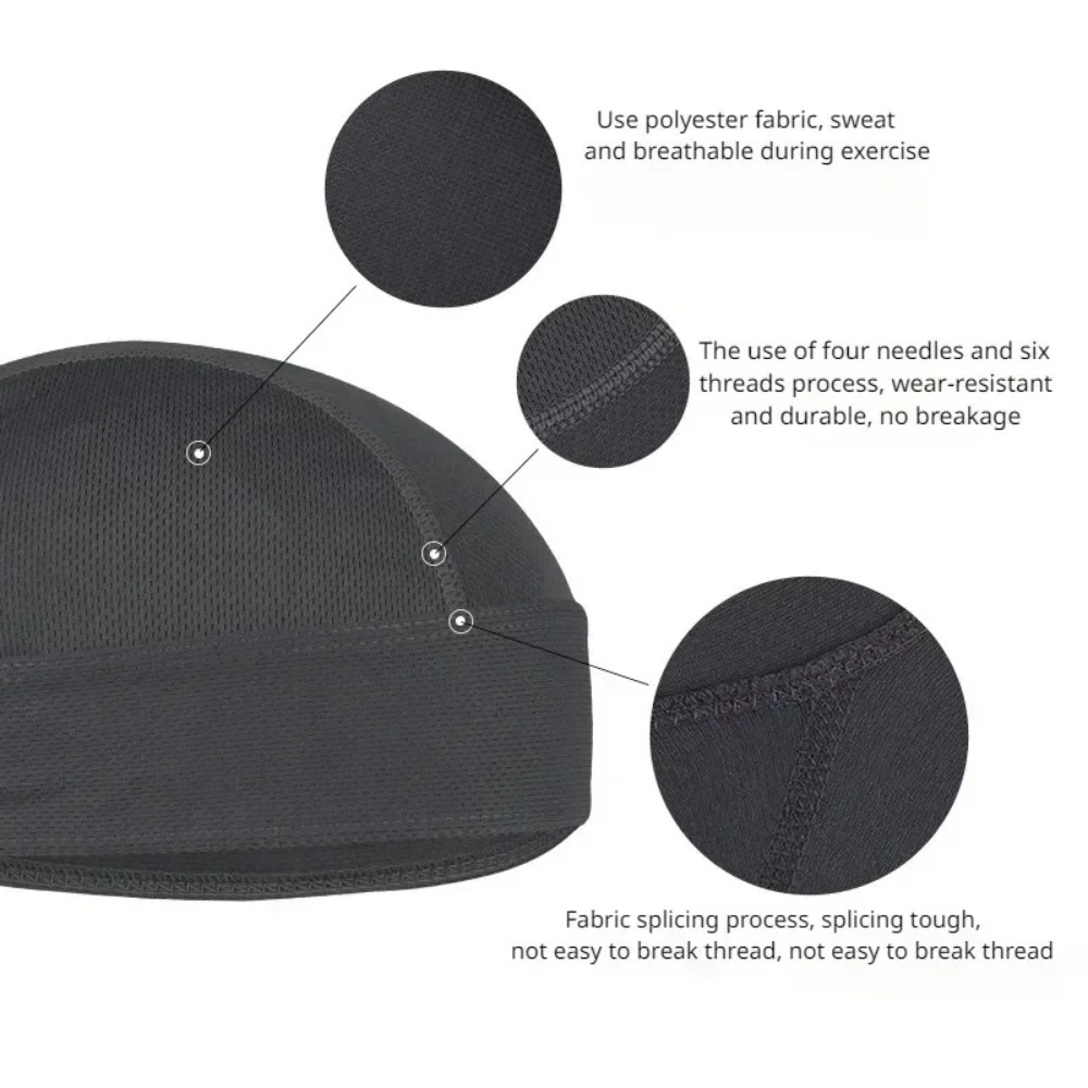 Bicycle Sweat-wicking Cap Beanie Cap Cycling Headscarf Headband Quick-dry Pirate Hat for Outdoor Cycling Motorcycling