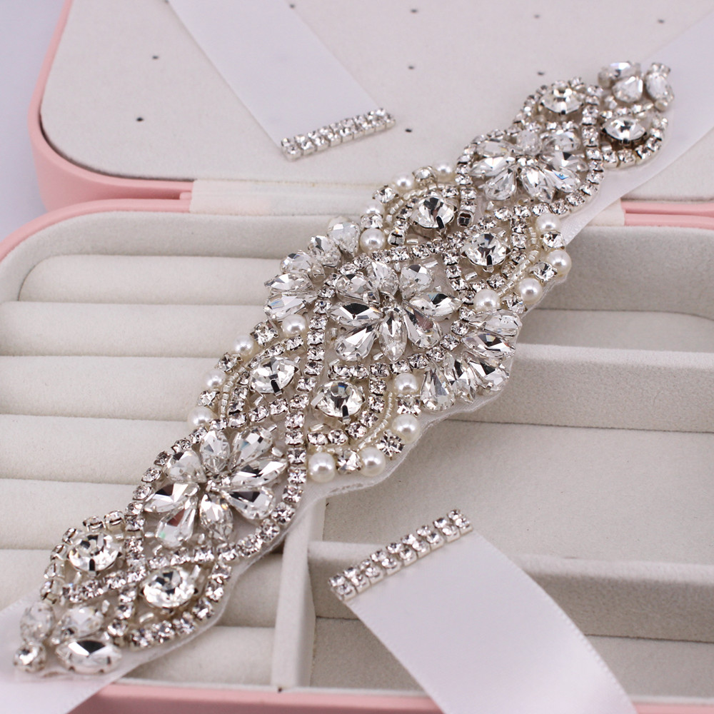 Kristal Parels Bruiloft Riem Strass Bruids Riem Rose Gold Diamond Bridal Sash Voor Bruiloft Accessoires Riem