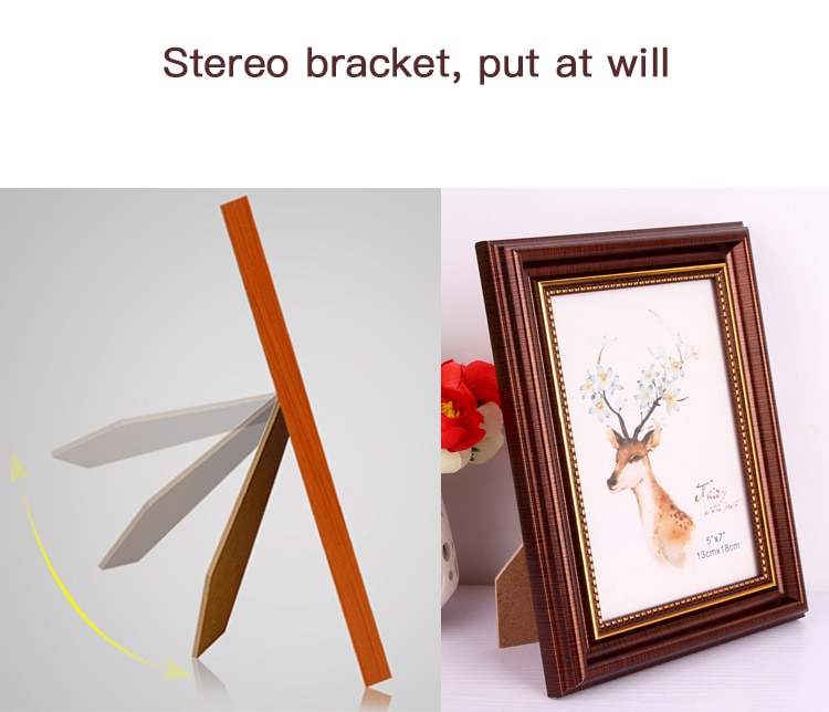 Rétro cadre Photo européen mariage peinture bois Table créative tenture murale à la main Vintage Rectangle Art maison décor